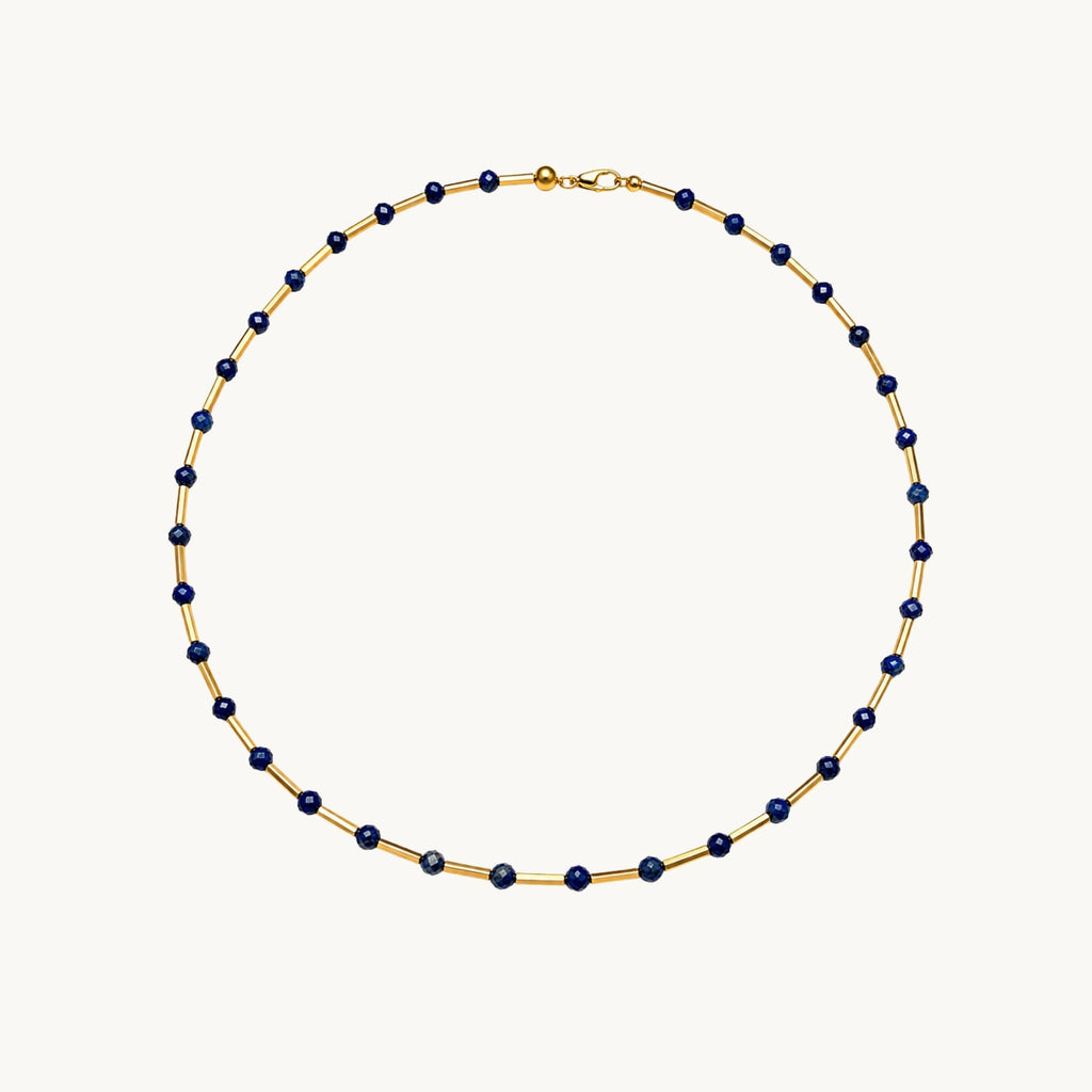 Lapis ve Hematit Taşlı Kolye